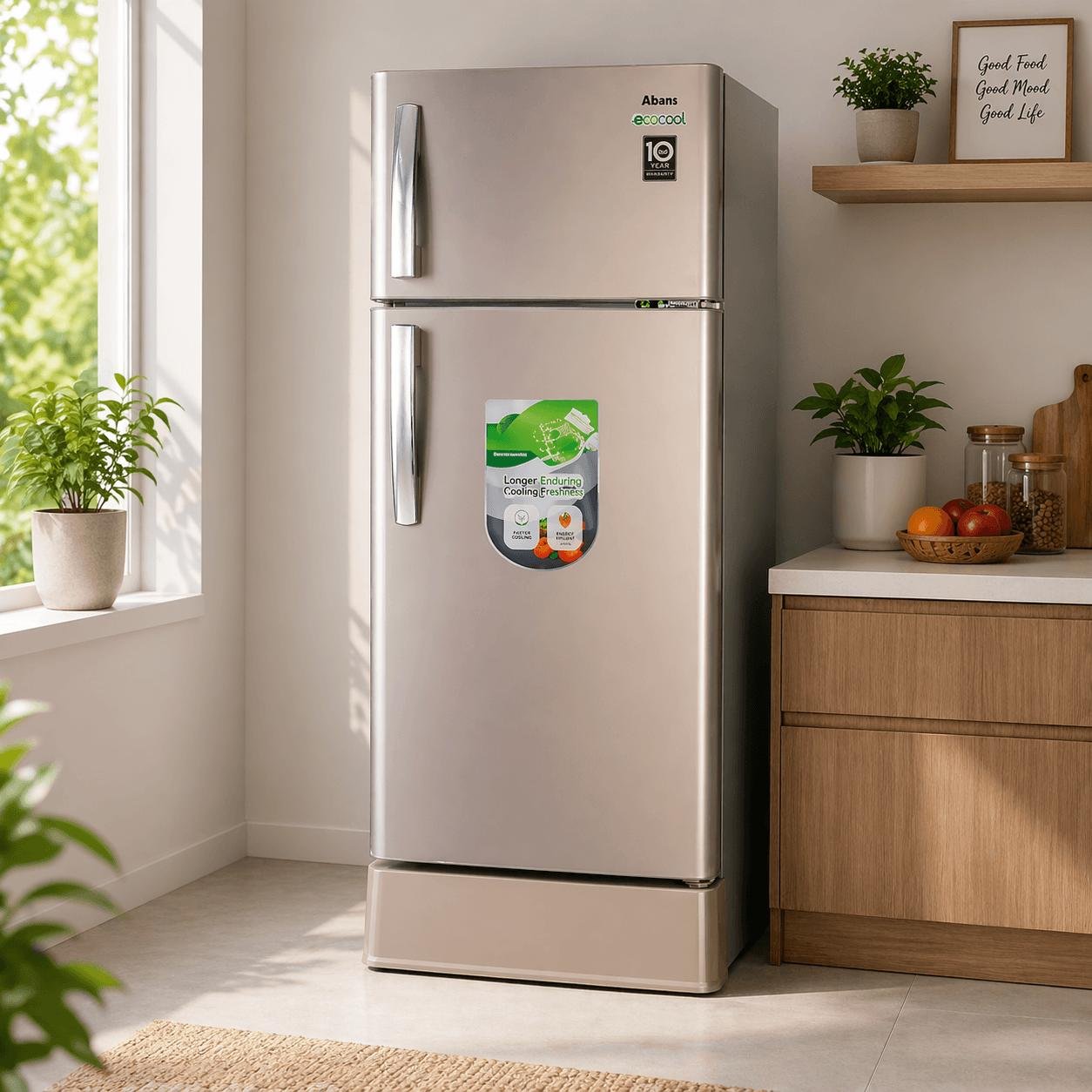 ABANS REFRIGERATOR (Upgraded 190L Defrost DD Refrigerator - R600 Gas)