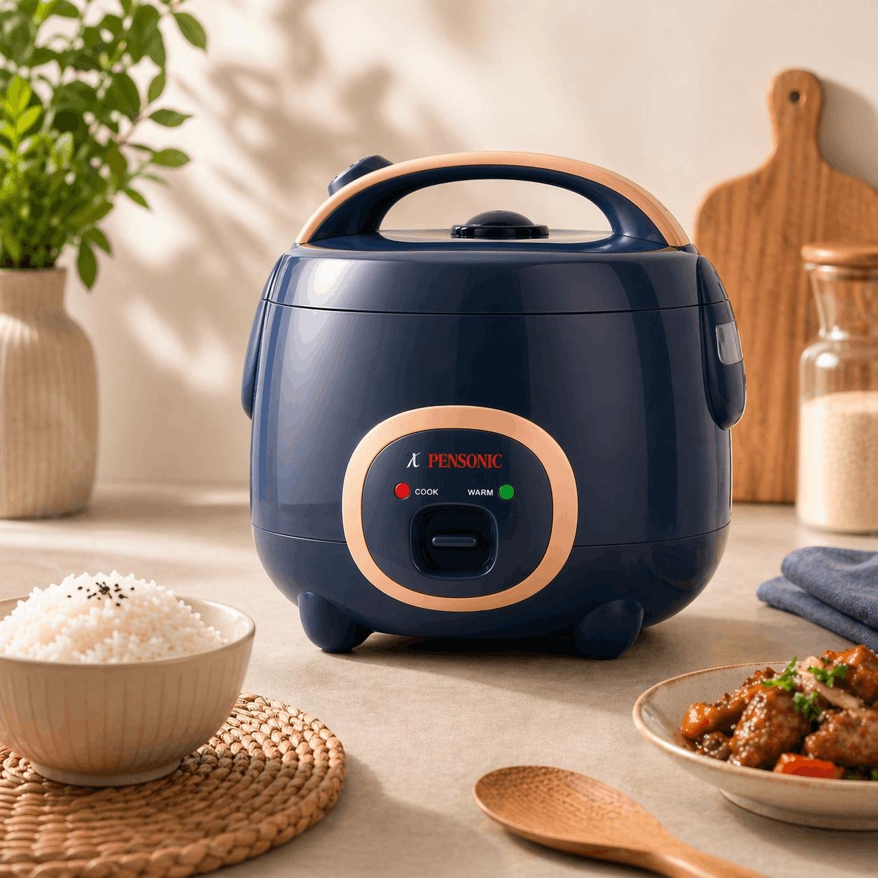 TECSONIC ELECTRIC RICE COOKER (900W-2.2L)