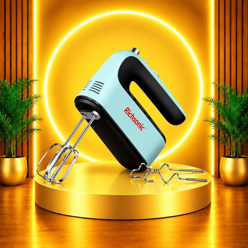 RICHSONIC ELECTRIC HAND MIXER WITH STORAGE BOX